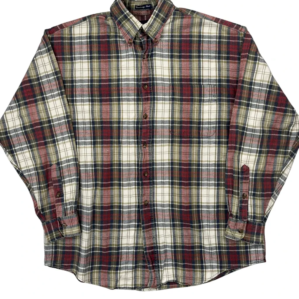 Cambridge Plaid Gant Checked Flannel Shirt - Large Multicoloured Cotton - Image 4