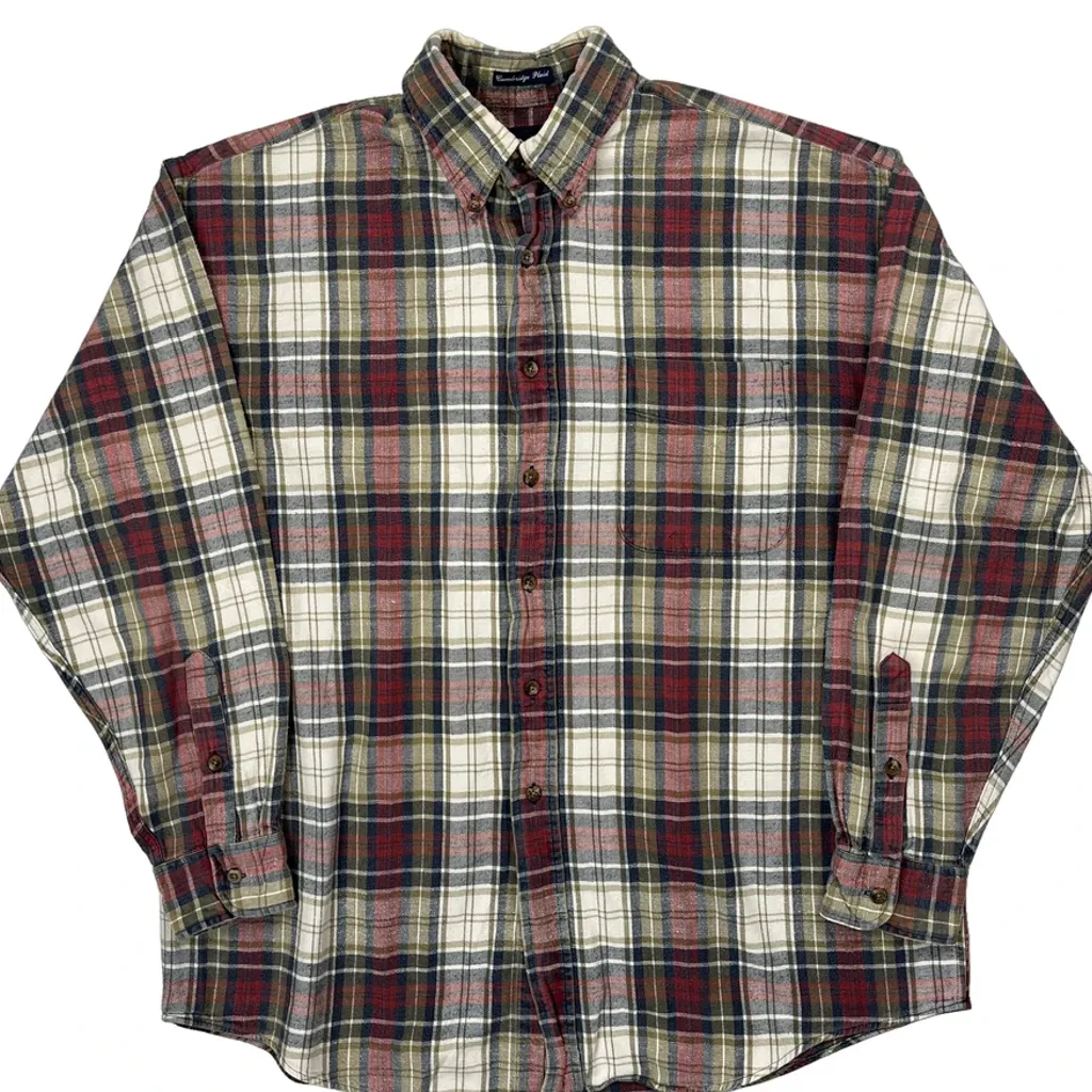 Cambridge Plaid Gant Checked Flannel Shirt - Large Multicoloured Cotton - Image 5