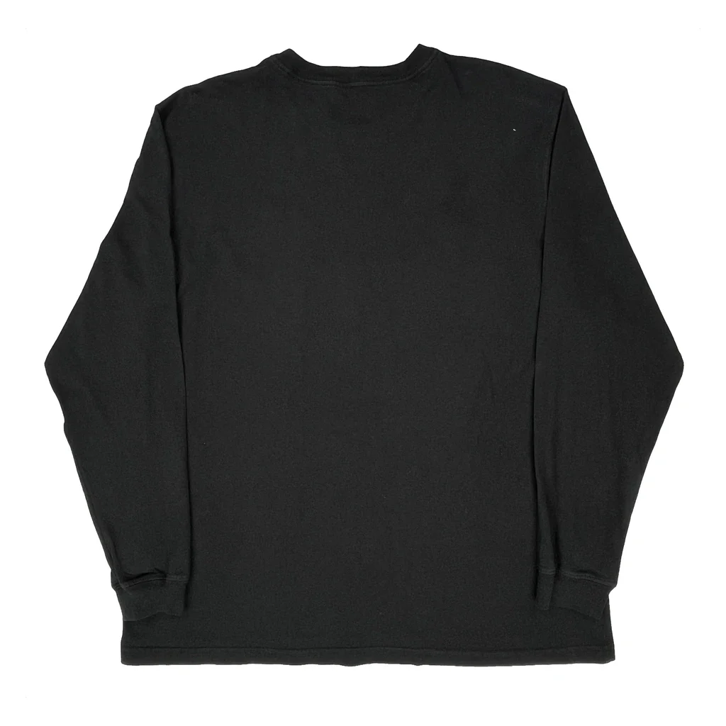 Camo Print Logo Carhartt Camo Long Sleeve T-Shirt - XL Black Cotton - Image 2
