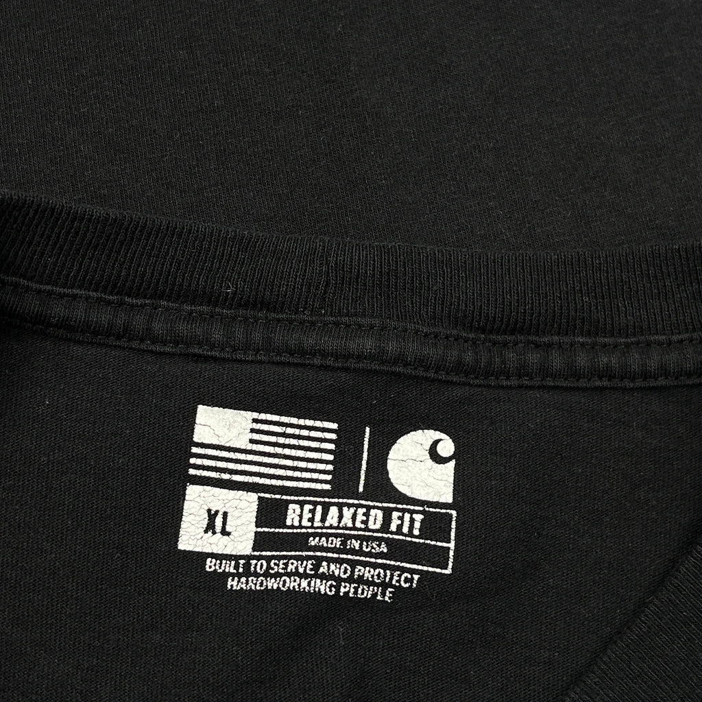 Camo Print Logo Carhartt Camo Long Sleeve T-Shirt - XL Black Cotton - Image 3