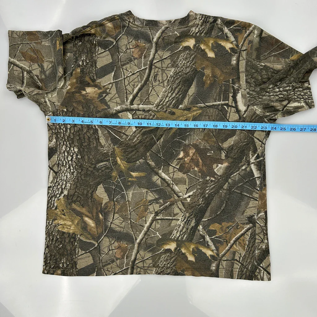 Camouflage Mossy Oak Camo T-Shirt - Large Brown Cotton - Image 3
