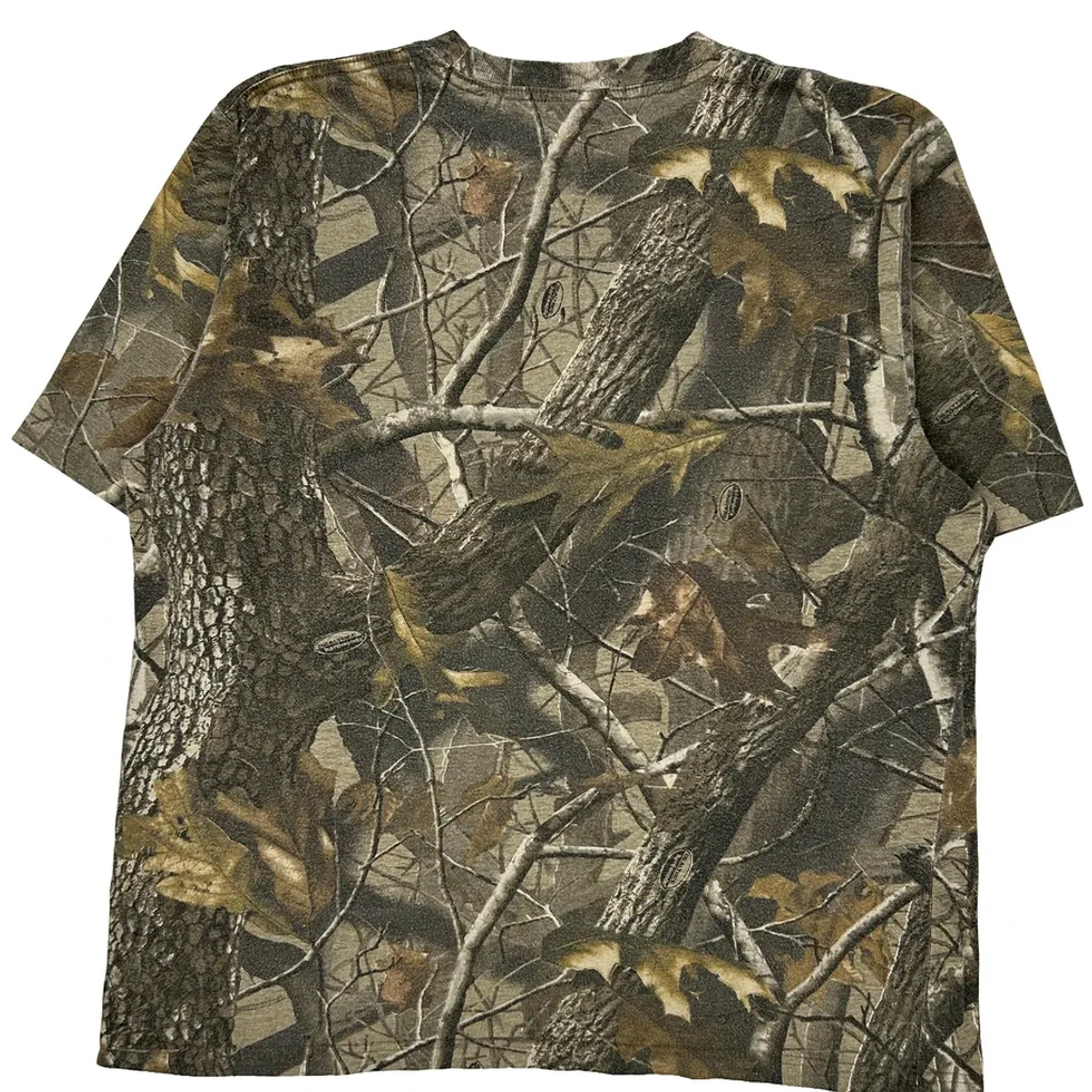 Camouflage Mossy Oak Camo T-Shirt - Large Brown Cotton - Image 6