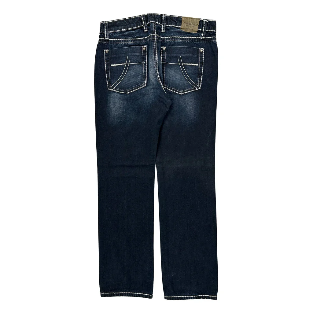 Camp David Contrast Stitch Jeans - 34W 34L Dark Wash Cotton