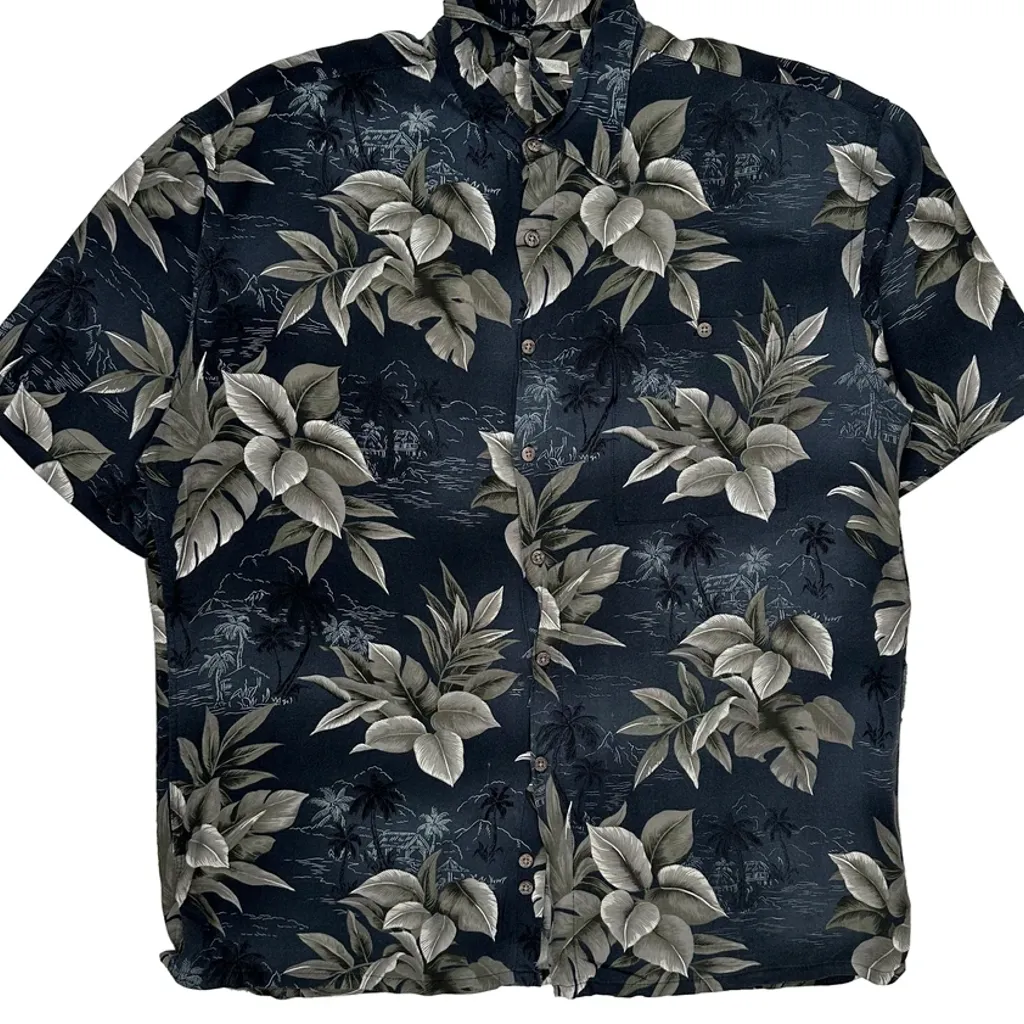 Campia Floral Hawaiian Shirt - Large Black Viscose - Image 5