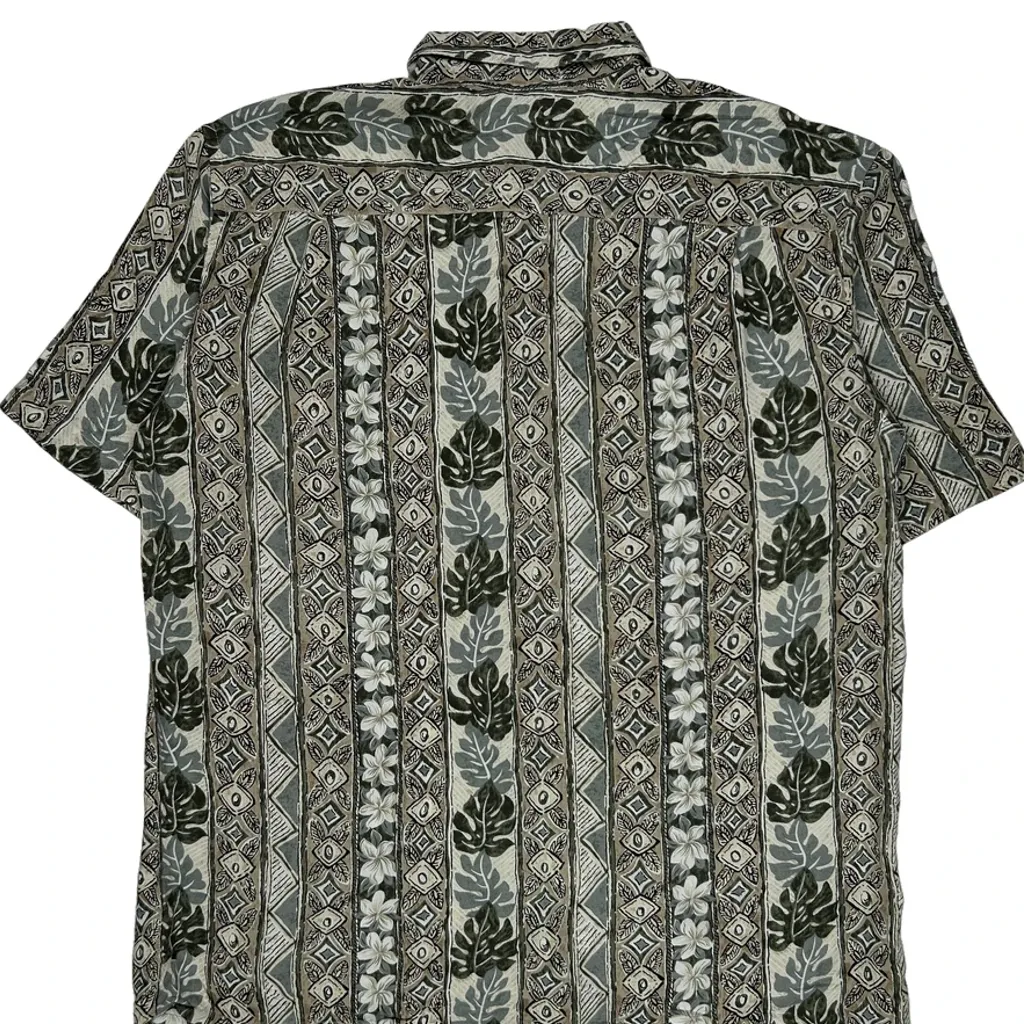 Campia Floral Hawaiian Shirt - Large Green Viscose - Image 6