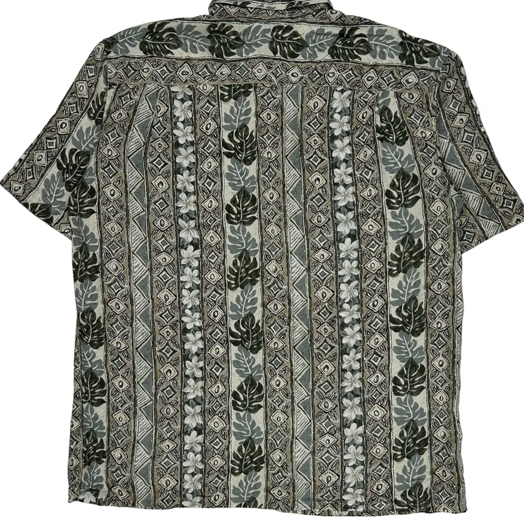Campia Floral Hawaiian Shirt - Large Green Viscose - Image 7