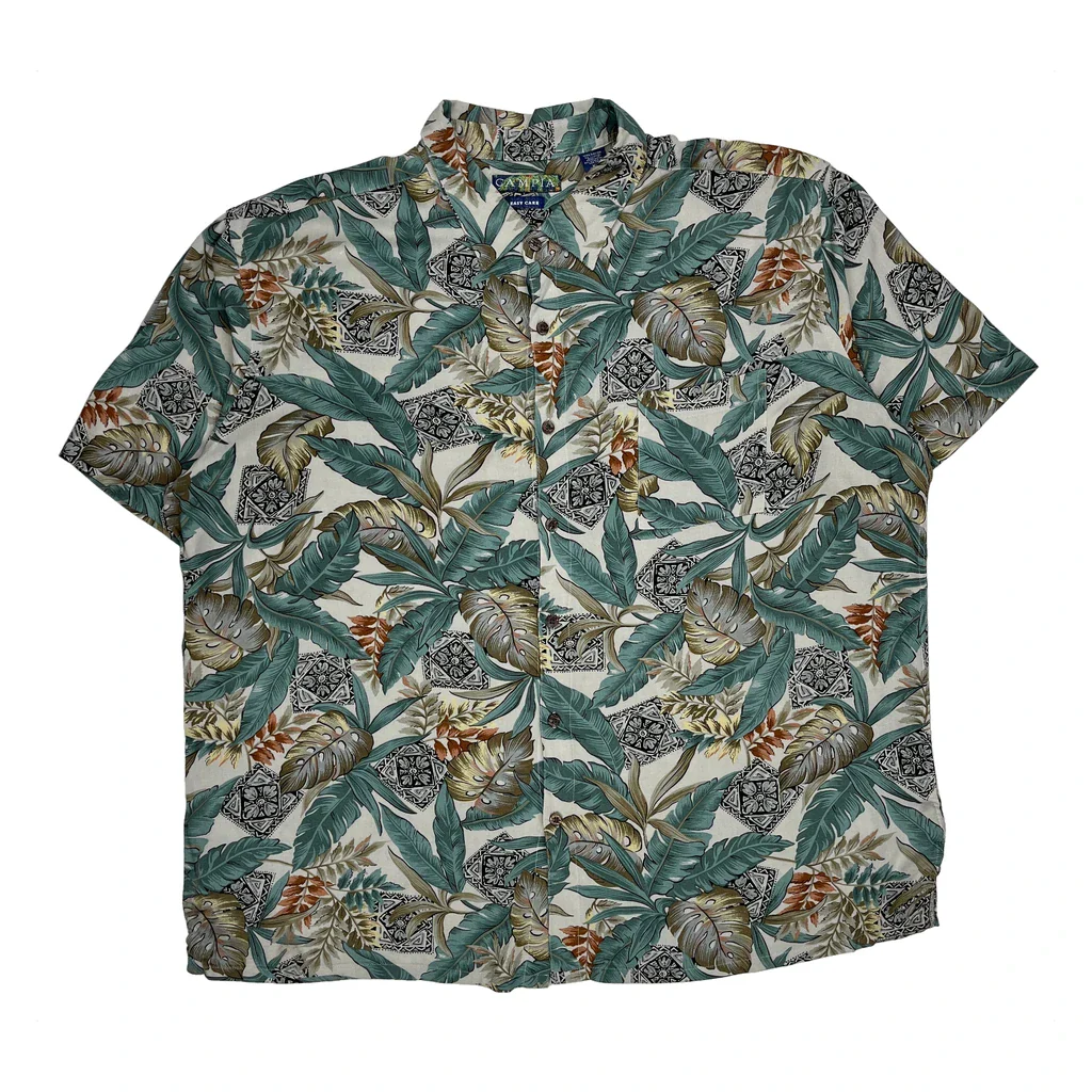 Campia Floral Hawaiian Shirt - 2XL Multicoloured Viscose