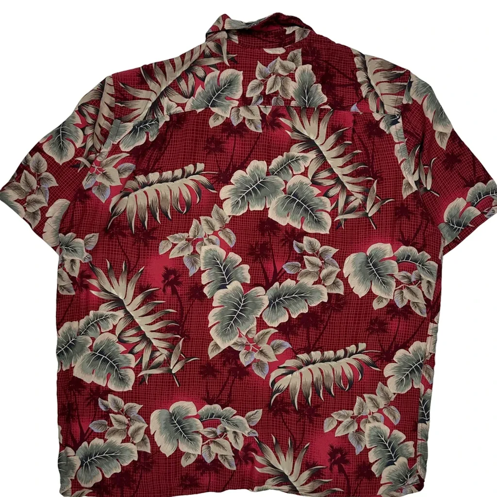 Campia Floral Hawaiian Shirt - XL Red Viscose - Image 6
