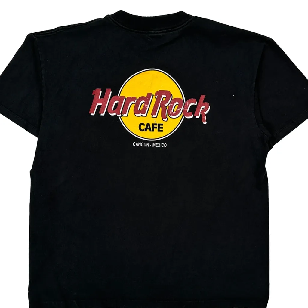 Cancun - Mexico Hard Rock Cafe Graphic T-Shirt - Large Black Cotton - Image 6