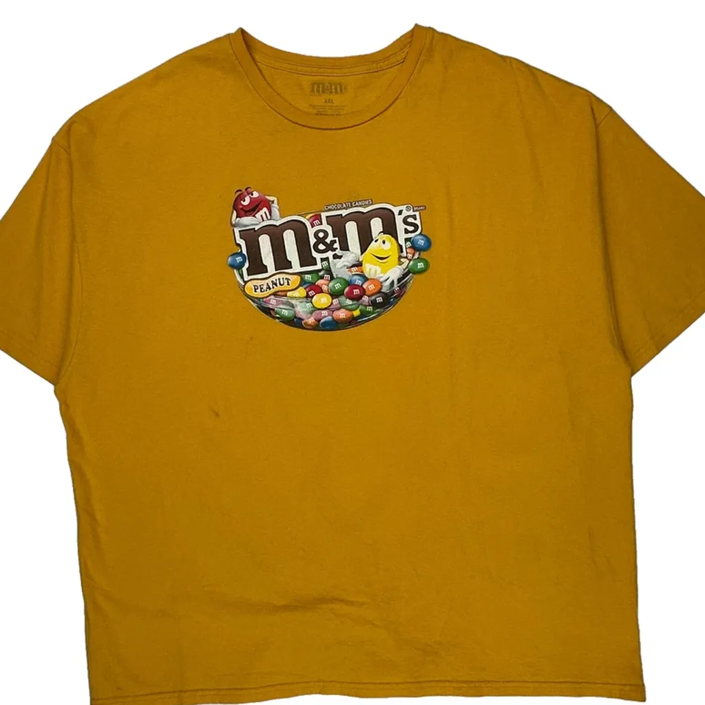 Candy Logo M&M Graphic T-Shirt - 3XL Yellow Cotton - Image 4