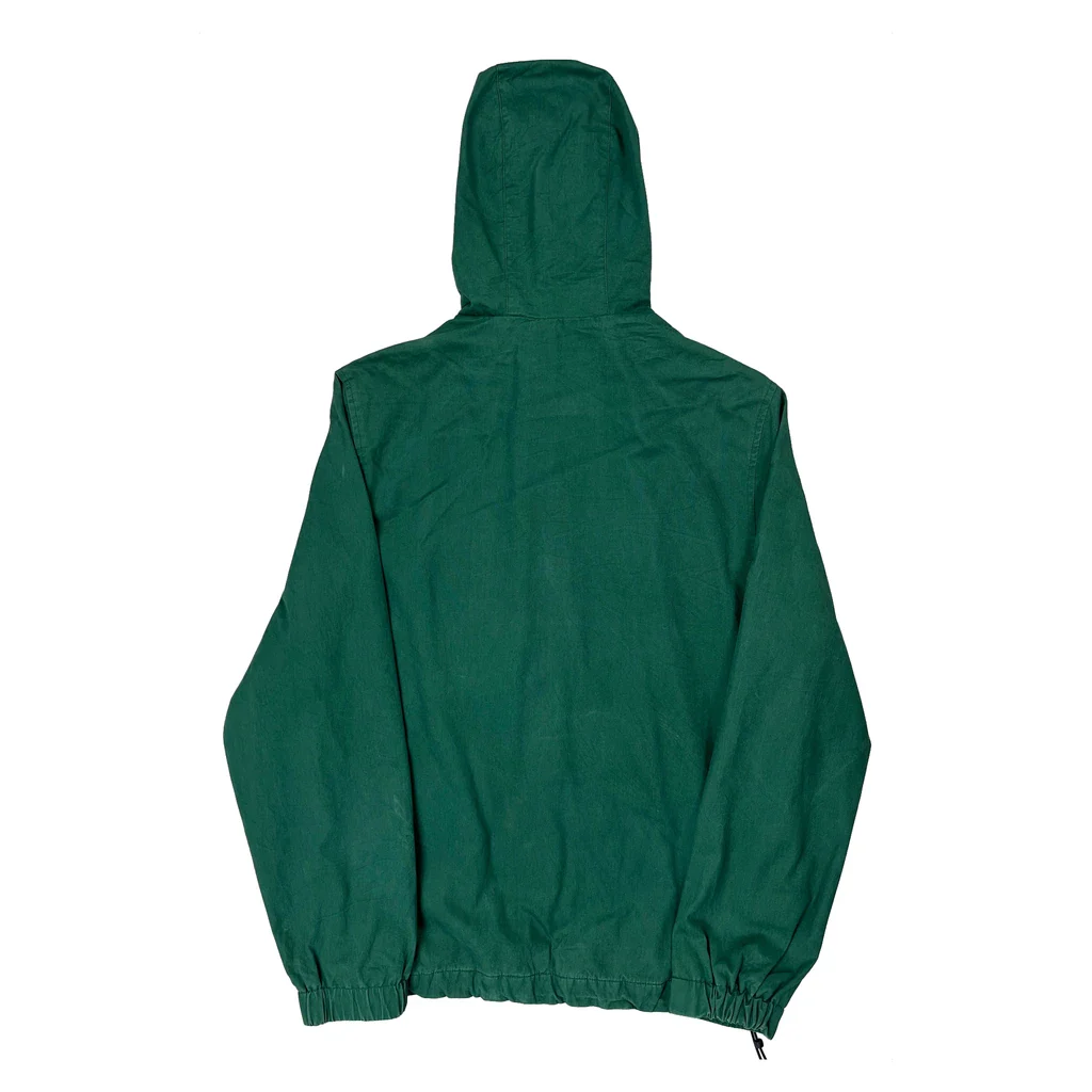 Canvas Tommy Hilfiger Spellout Anorak Windbreaker - Small Green Cotton - Image 2