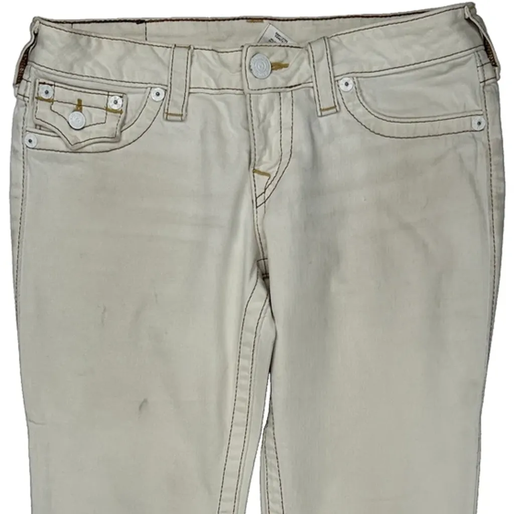 Capri True Religion Jeans - 28W US 2 White Cotton - Image 10