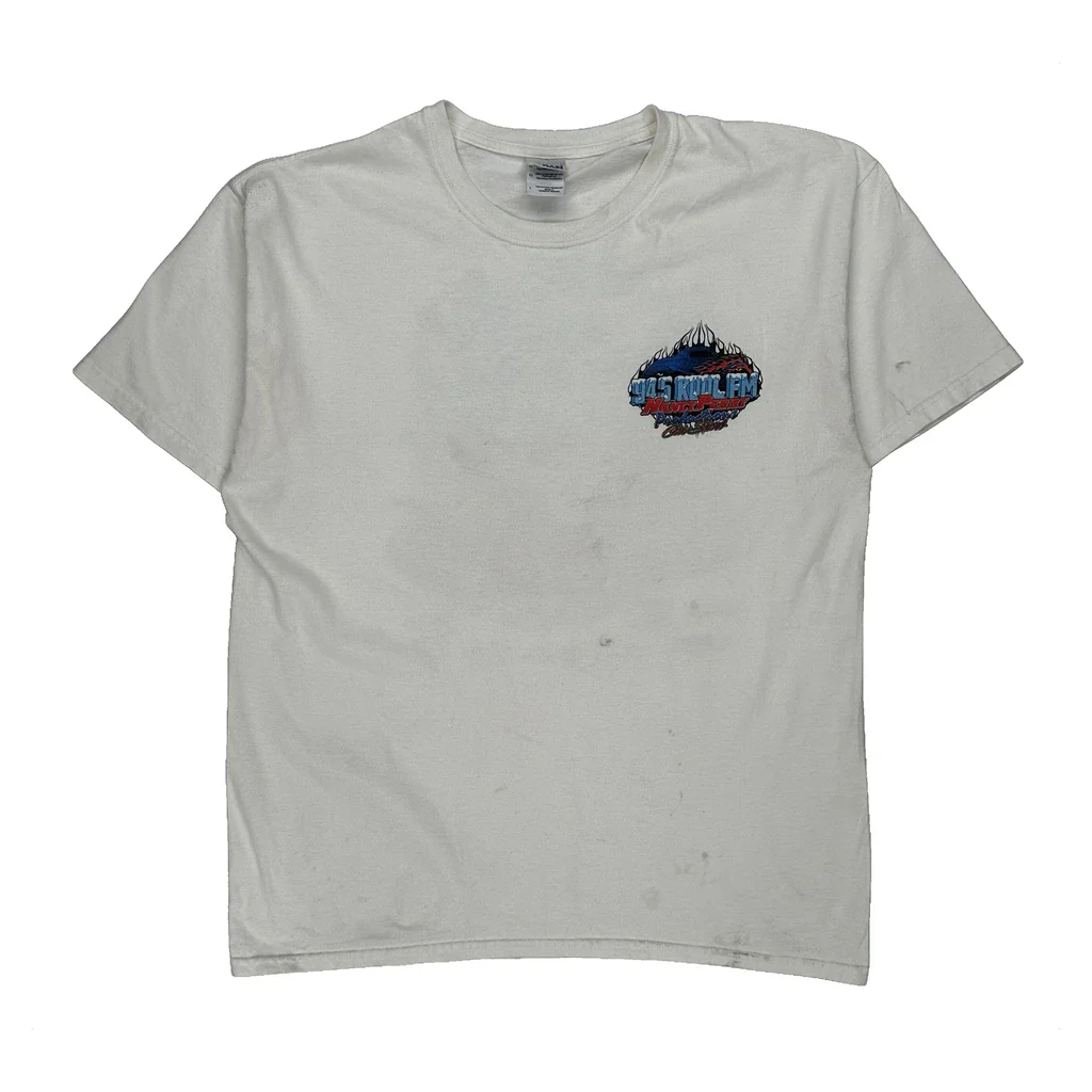 Car Show Gildan Graphic T-Shirt - Large White Cotton
