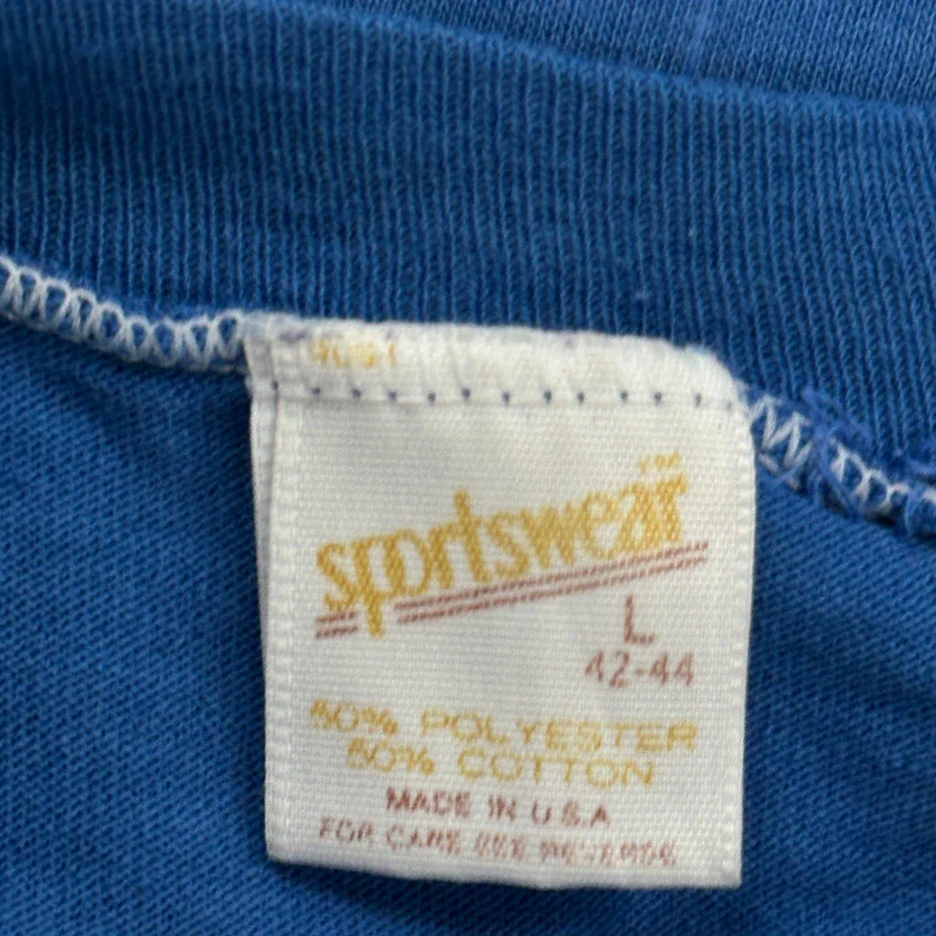 Carbondale Colorado Sportswear Single Stitch T-Shirt - Large Blue Cotton Blend - Image 3