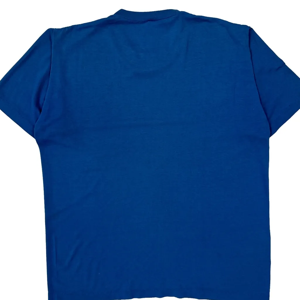 Carbondale Colorado Sportswear Single Stitch T-Shirt - Large Blue Cotton Blend - Image 7