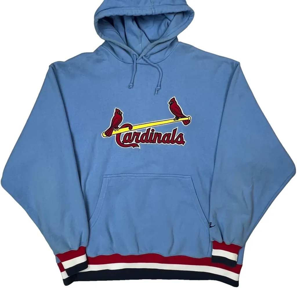 Cardinals Nike Graphic Hoodie - Large Blue Cotton - Image 4