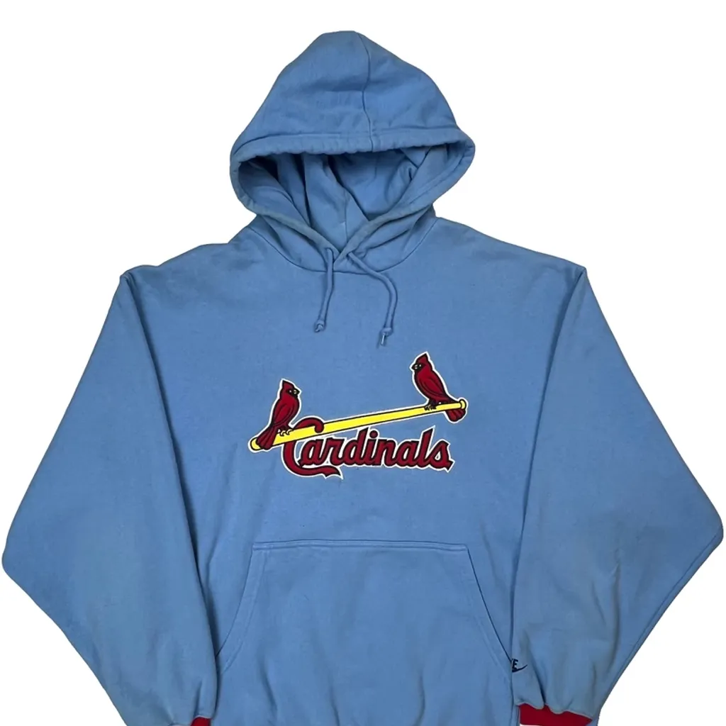 Cardinals Nike Graphic Hoodie - Large Blue Cotton - Image 5