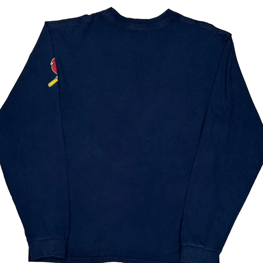 Cardinals Nike Mlb Long Sleeve T-Shirt - Medium Navy Cotton - Image 6
