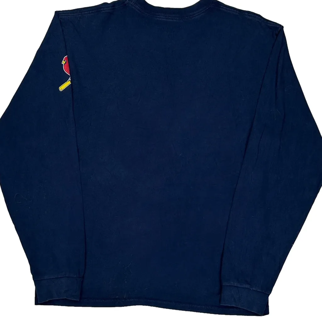 Cardinals Nike Mlb Long Sleeve T-Shirt - Medium Navy Cotton - Image 7