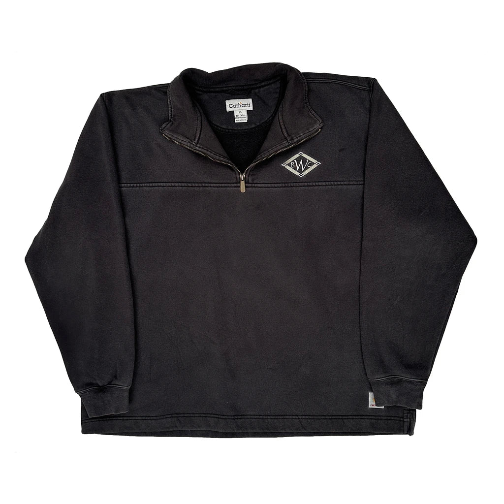 Carhartt 1/4 Zip - XL Black Cotton Blend