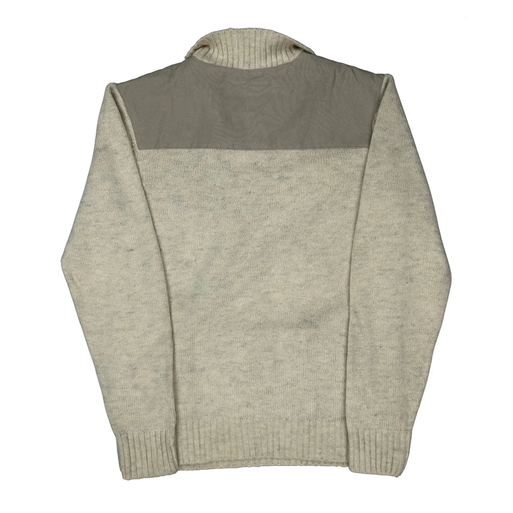 Carhartt 1/4 Zip - Small Cream Cotton Blend - Image 2