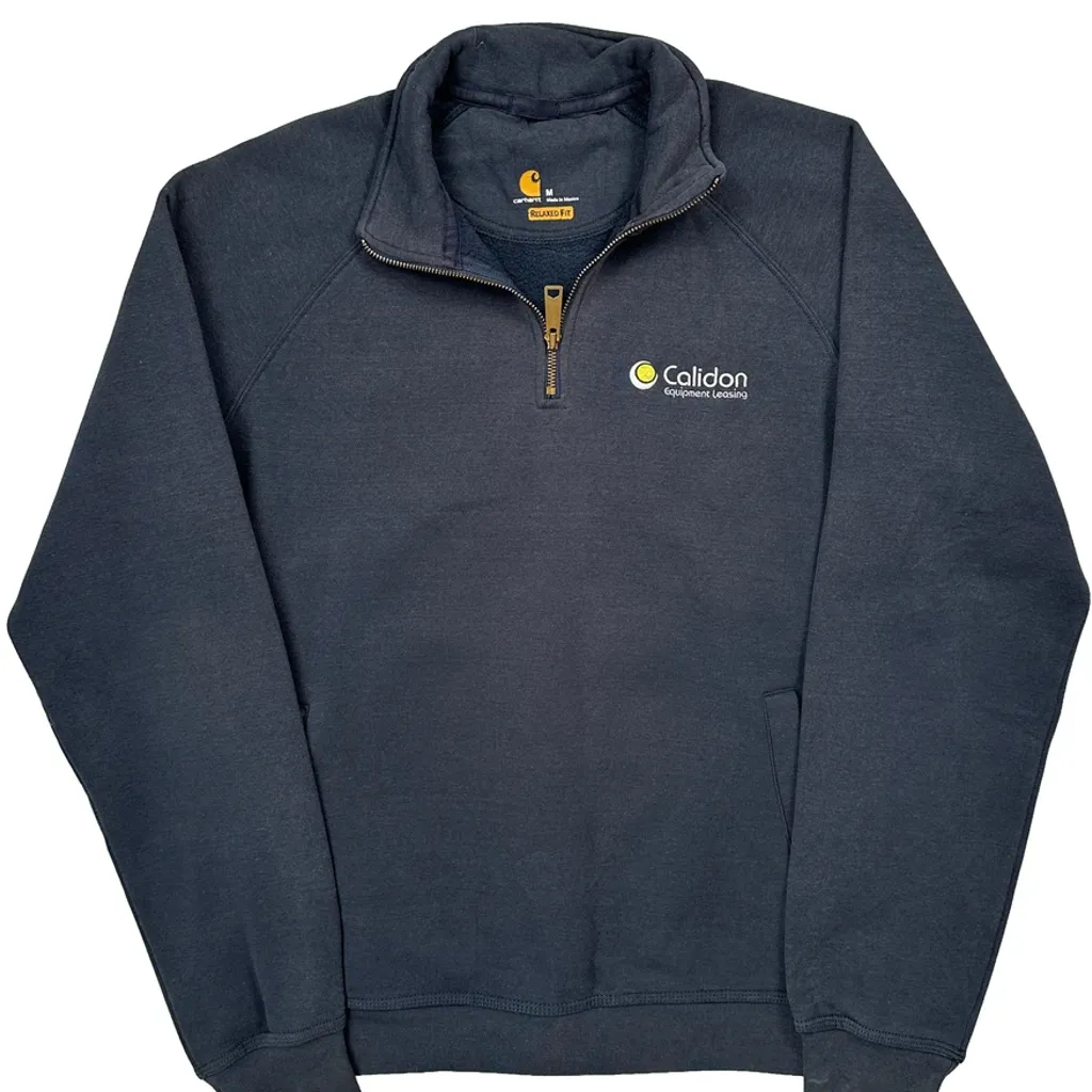 Carhartt 1/4 Zip - Medium Navy Cotton - Image 4