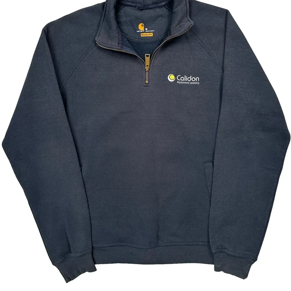Carhartt 1/4 Zip - Medium Navy Cotton - Image 5