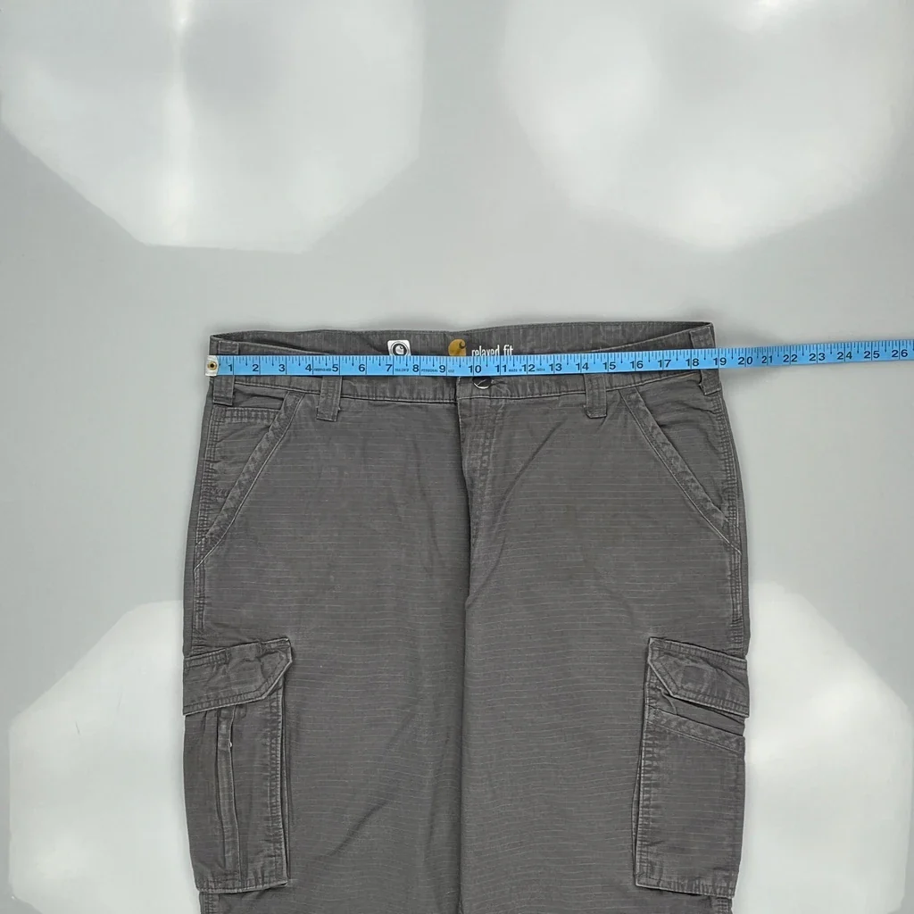 Carhartt Cargo Pants - 38W 32L Gray Cotton - Image 3
