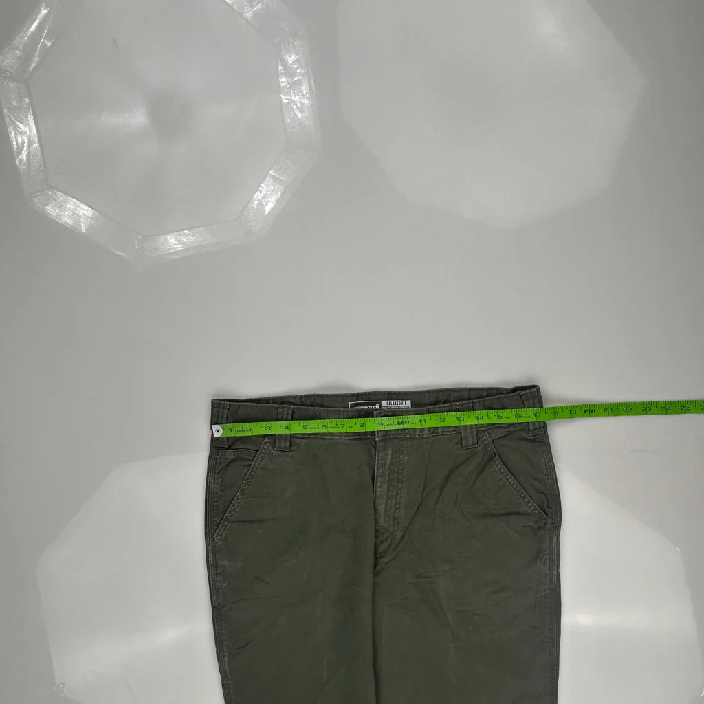 Carhartt Cargo Pants - 34W 32L Green Cotton - Image 3