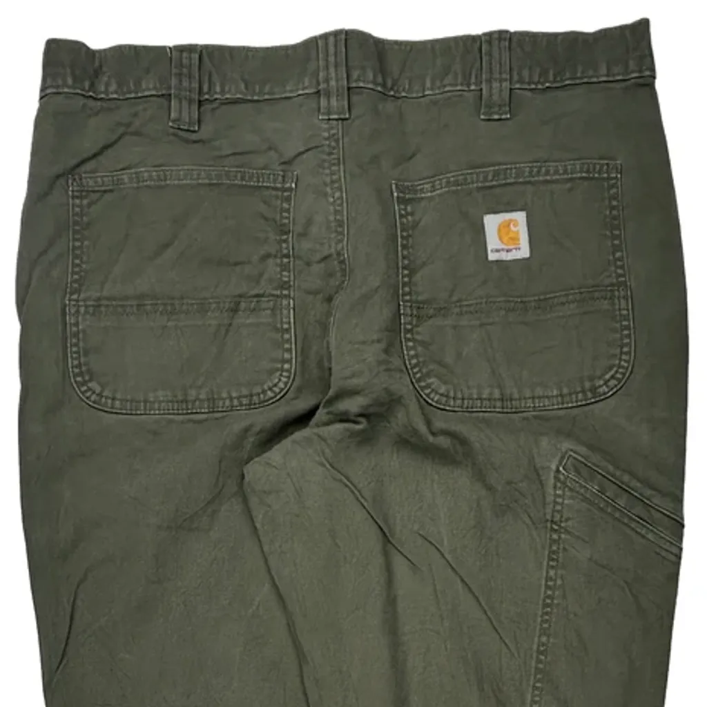 Carhartt Cargo Pants - 34W 32L Green Cotton - Image 7