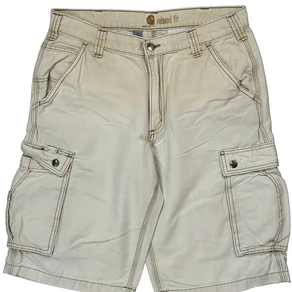 Carhartt Cargo Shorts - 32W 12L Beige Cotton - Image 9