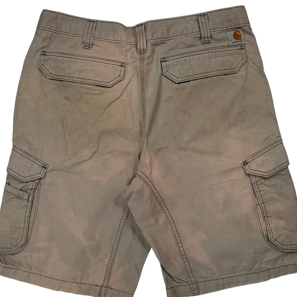 Carhartt Cargo Shorts - 34W 11L Beige Cotton - Image 7