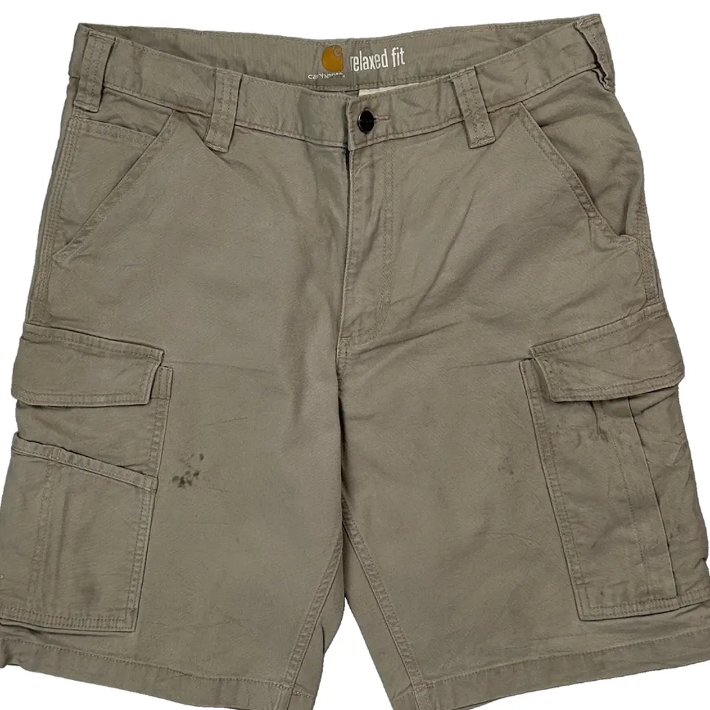 Carhartt Cargo Shorts - 34W 11L Beige Cotton - Image 10