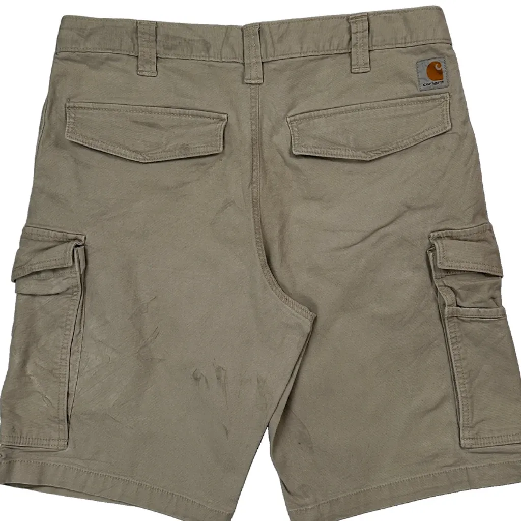 Carhartt Cargo Shorts - 34W 11L Beige Cotton - Image 7