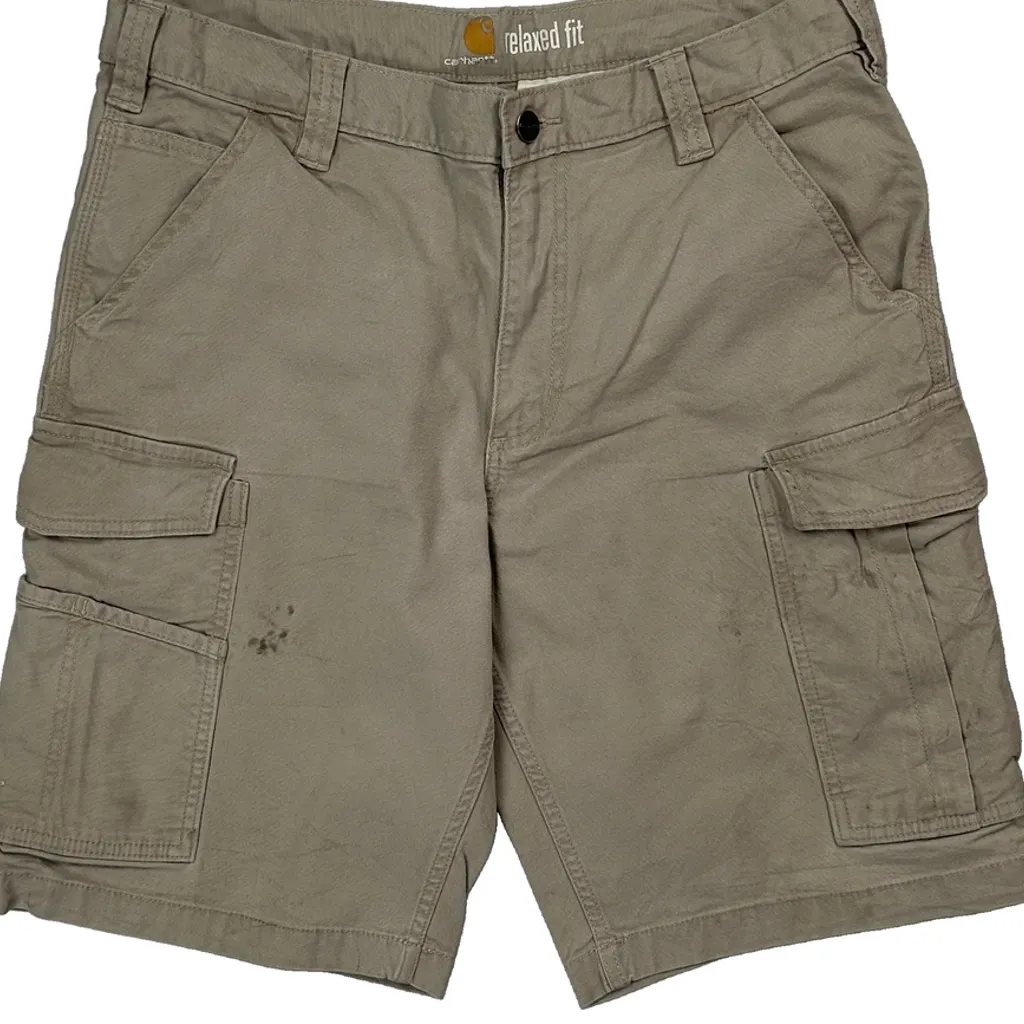 Carhartt Cargo Shorts - 34W 11L Beige Cotton - Image 9