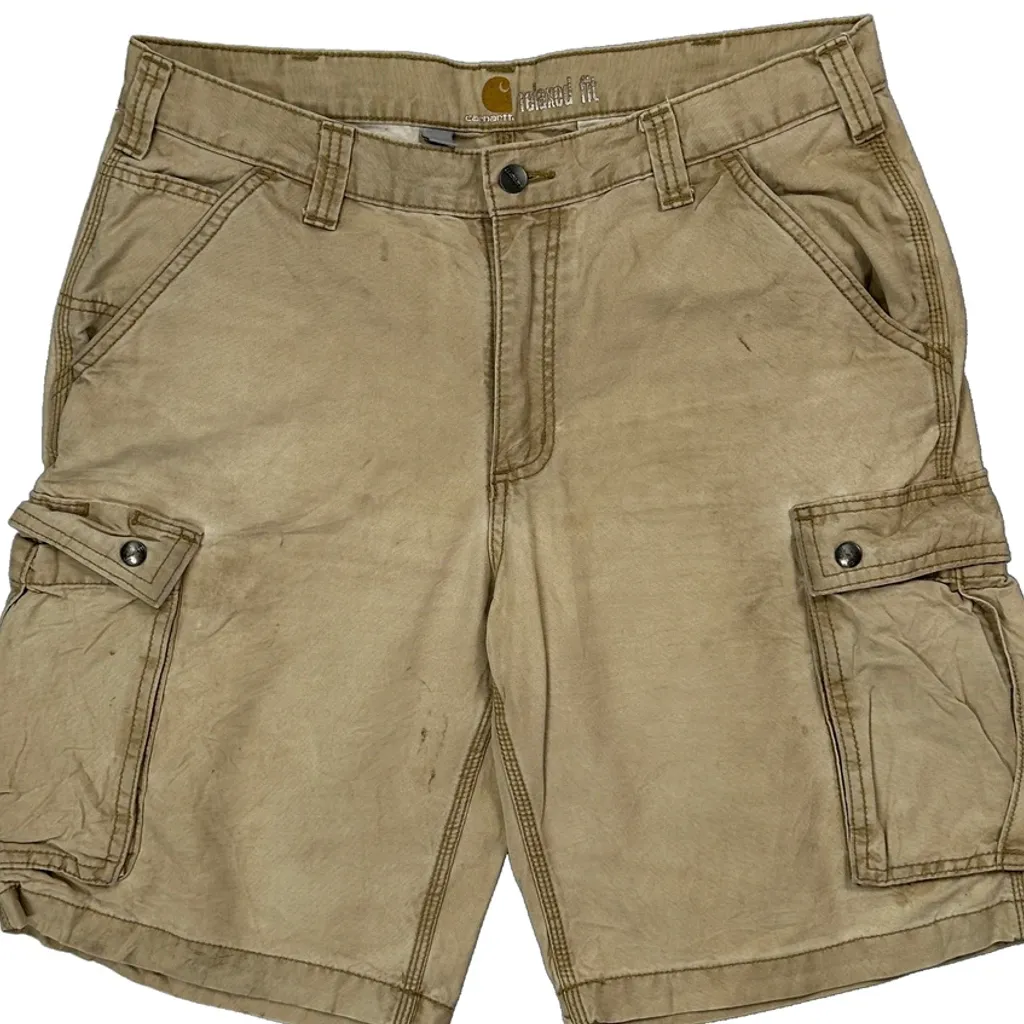 Carhartt Cargo Shorts - 34W 10L Beige Cotton - Image 10