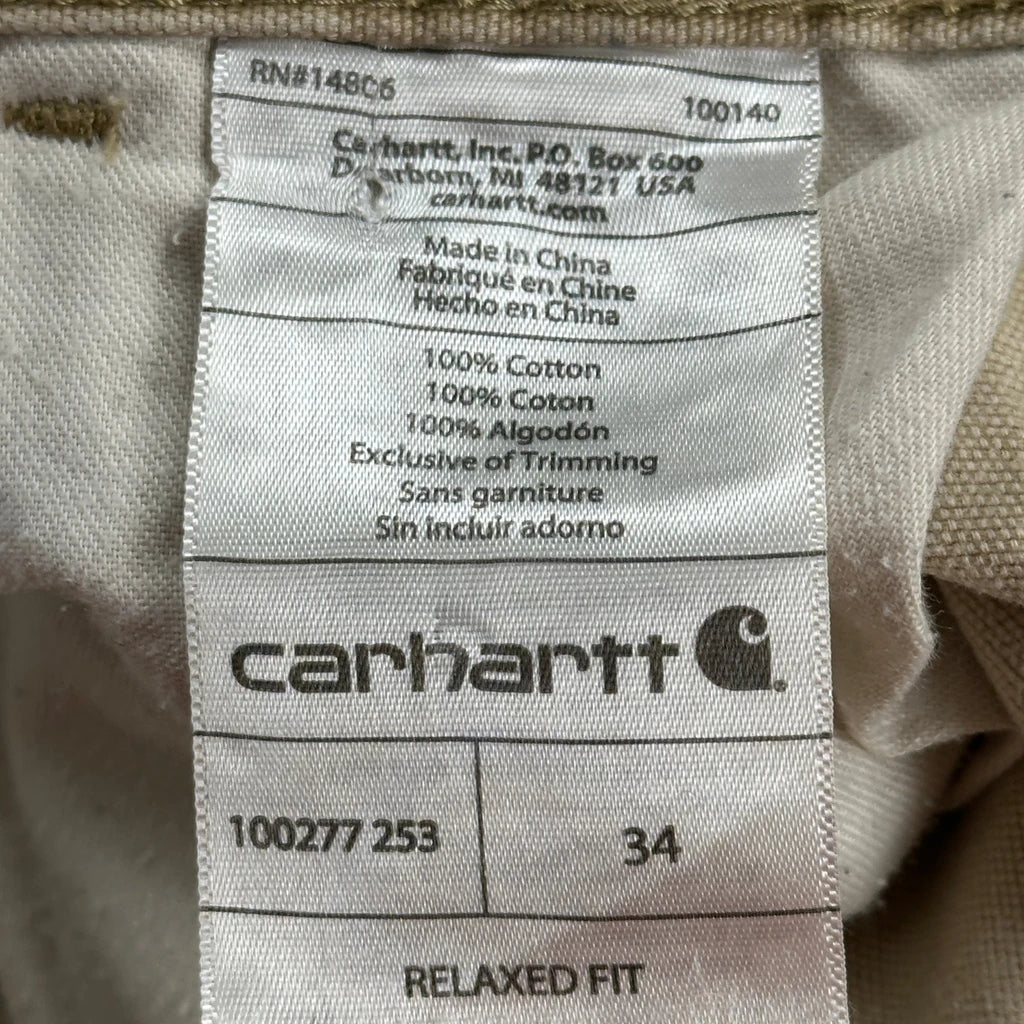 Carhartt Cargo Shorts - 34W 10L Beige Cotton - Image 6