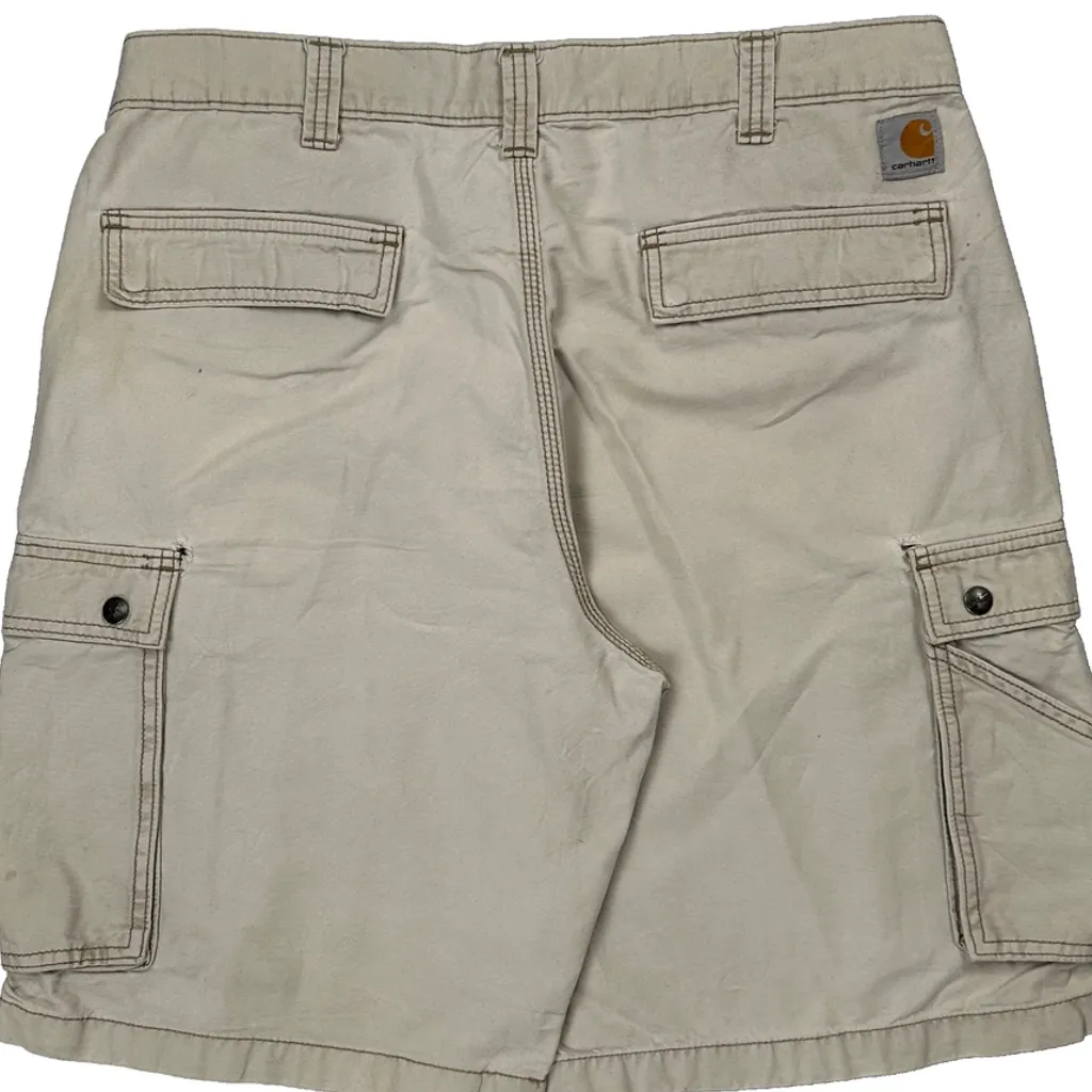 Carhartt Cargo Shorts - 34W 10L Beige Cotton - Image 8