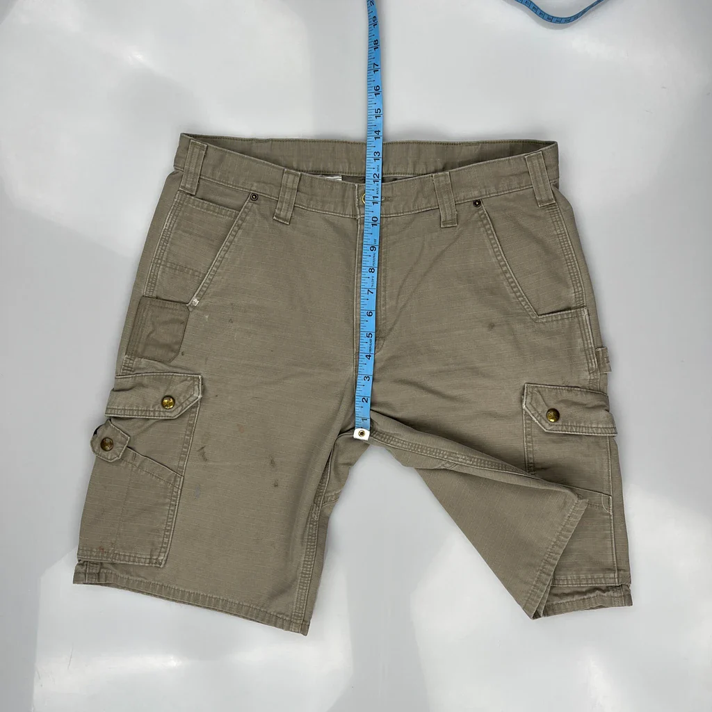 Carhartt Cargo Shorts - 36W 11L Beige Cotton - Image 4