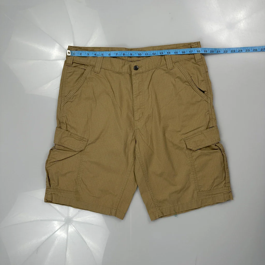 Carhartt Cargo Shorts - 38W 12L Beige Cotton Blend - Image 3
