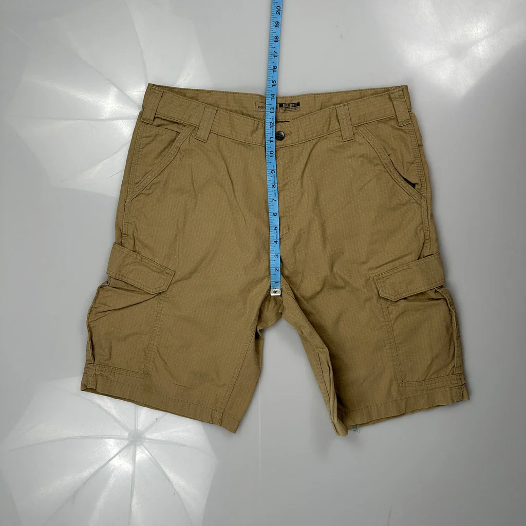 Carhartt Cargo Shorts - 38W 12L Beige Cotton Blend - Image 4