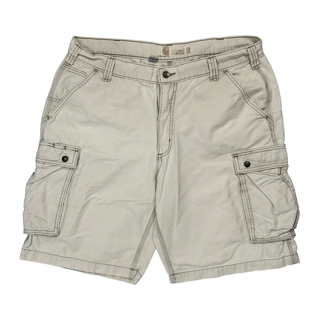 Carhartt Cargo Shorts - 38W 10L Beige Cotton - Image 2