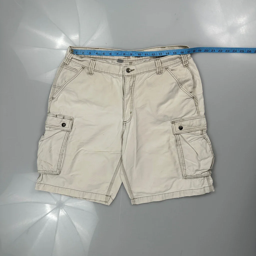 Carhartt Cargo Shorts - 38W 10L Beige Cotton - Image 3