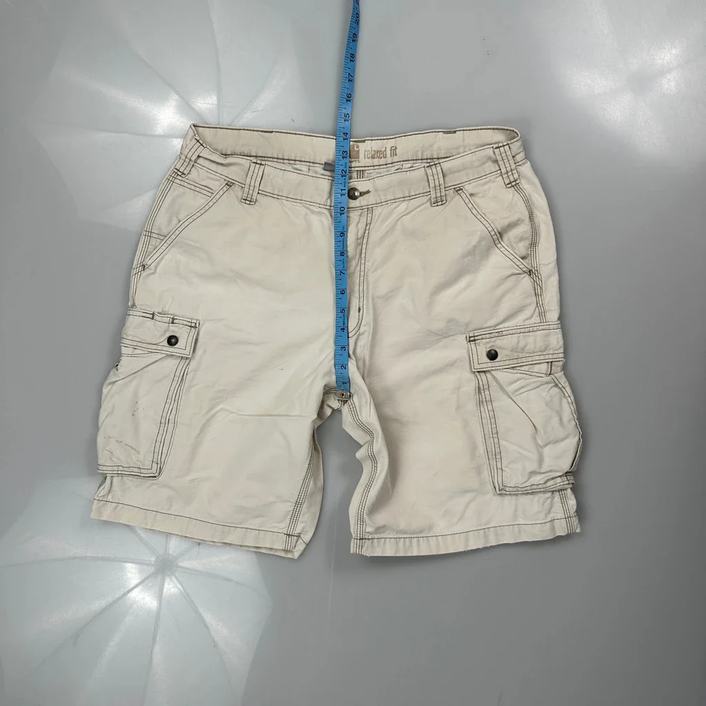 Carhartt Cargo Shorts - 38W 10L Beige Cotton - Image 4