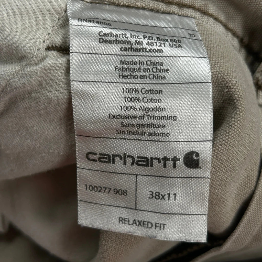 Carhartt Cargo Shorts - 38W 11L Beige Cotton - Image 6