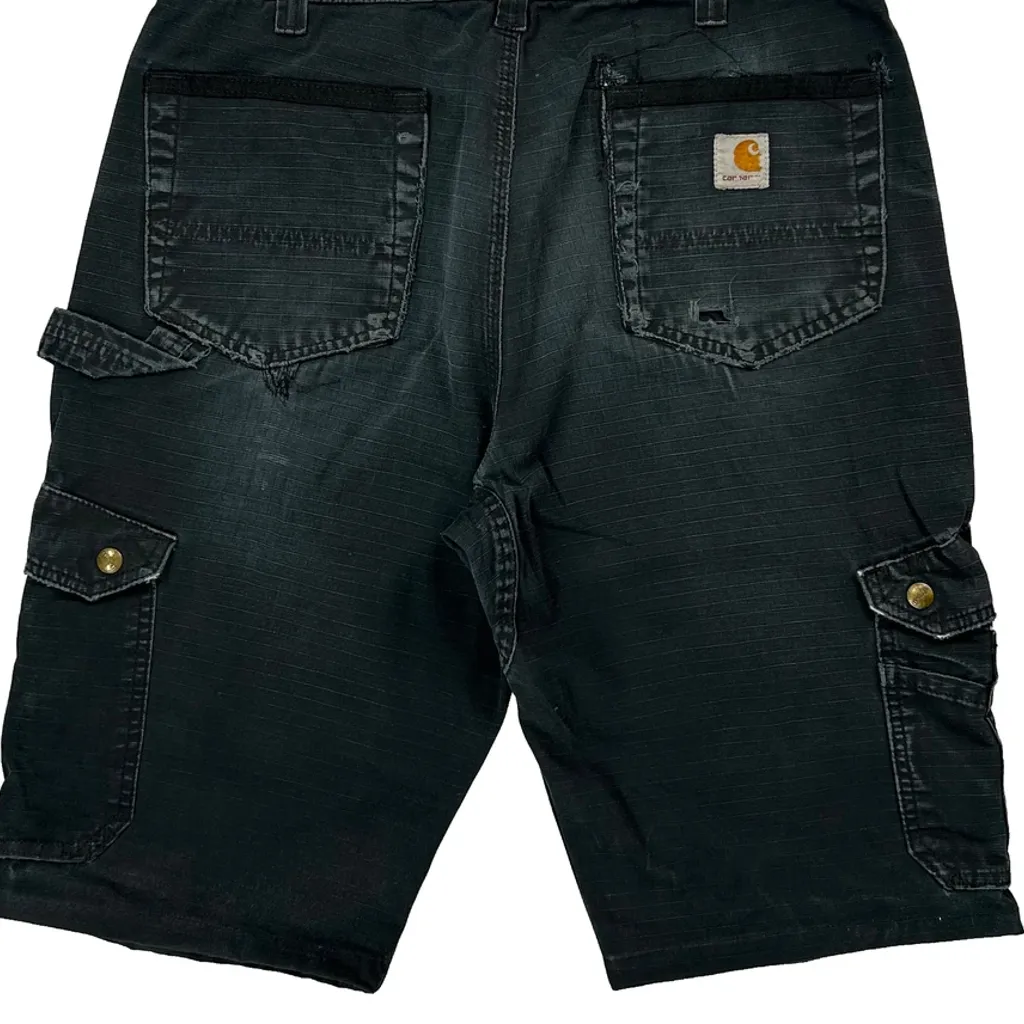 Carhartt Cargo Shorts - 32W 13L Black Cotton - Image 6