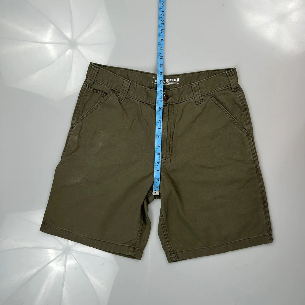 Carhartt Cargo Shorts - 36W 10L Green Cotton - Image 4