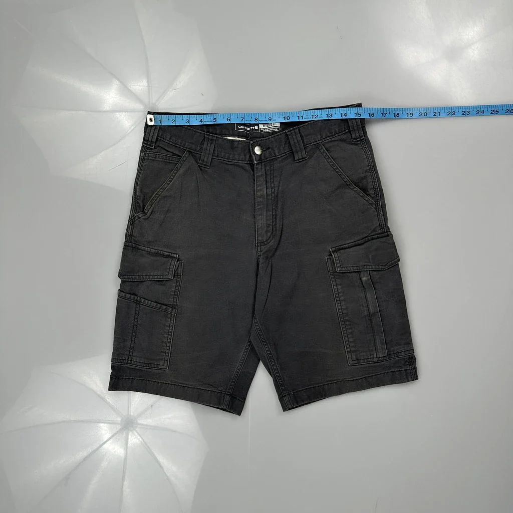 Carhartt Cargo Shorts - 32W 10L Grey Cotton - Image 3