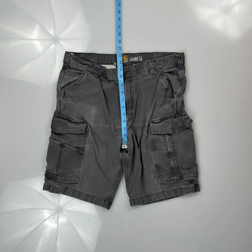 Carhartt Cargo Shorts - 32W 10L Grey Cotton - Image 5