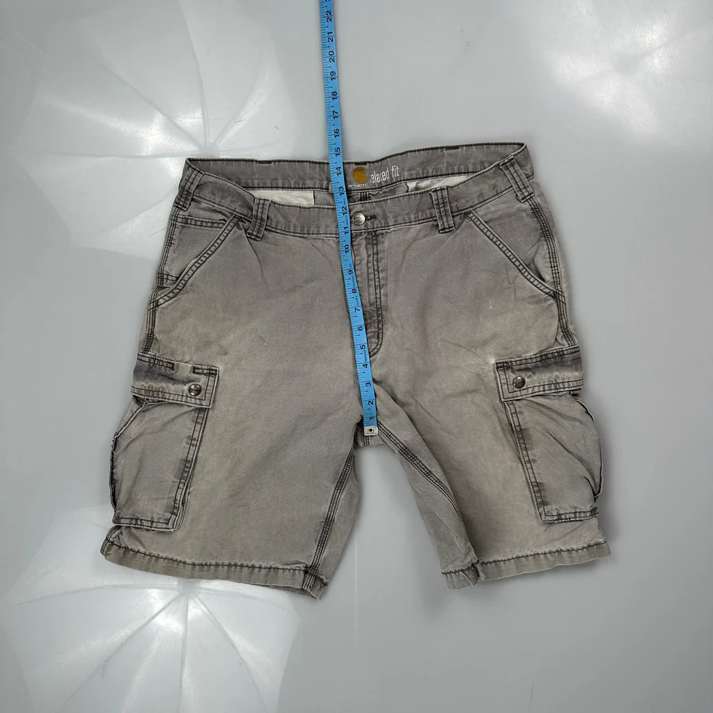 Carhartt Cargo Shorts - 38W 10L Grey Cotton - Image 3
